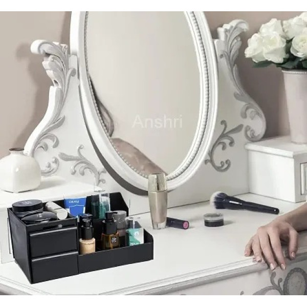 GR-Makeup Desk Cosmetic Storage Box Organizer with Drawers [Low Budget Product]
