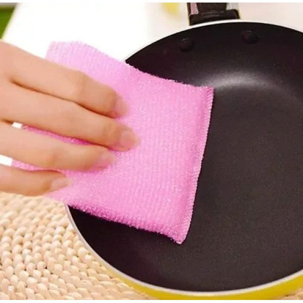 GR-Glitter Non-Scratch Multi Colour Kitchen Utensil Scrubber Pad, Multi-Use Foam Pad Sponge Scourer for Dish [Low Budget Product]