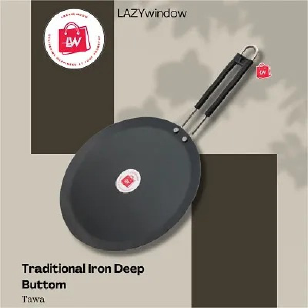 GR-Iron Tawa With Insulated Handle 24cm [Low Budget Product]