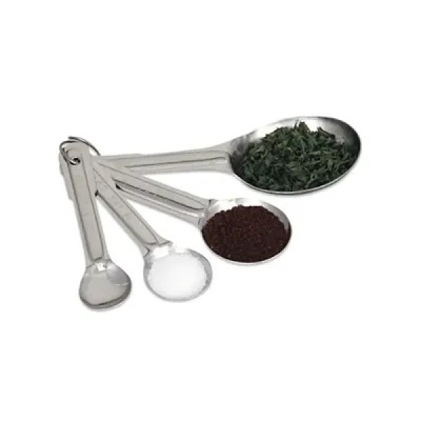 GR-Useful Stainless Steel Measuring Cup And Set Of 4 Measuring Spoon For Kitchen [Low Budget Product]