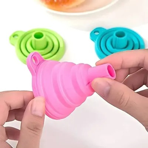 GR-Kitchen Funnel Set Premium Food Grade Silicone Collapsible Funnel for Filling Bottles 