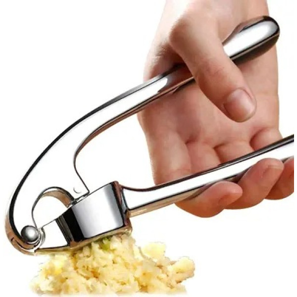 GR-Garlic Crusher, Garlic Mincer to Press Clove and Smash Ginger Handheld Zinc Alloy Rust-Proof Tool for Kitchen 