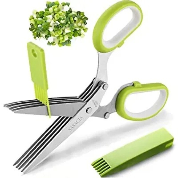 GR-Functional Stainless Steel Kitchen Knives 5 blade scissor 