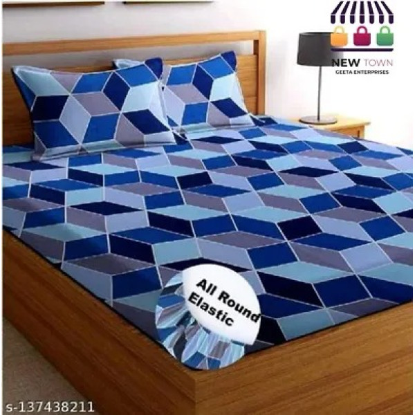 GR-Modern Chic: Fitted Bedsheet Ensemble with Two ...