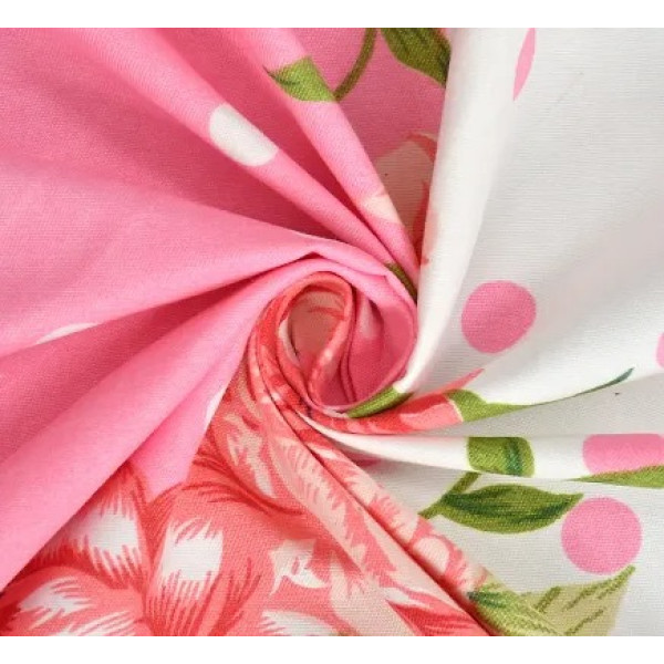 GR-Heritage Comfort: Classic Printed Double Bedsheet Set with Pillowcase Pair [Low Budget Product]