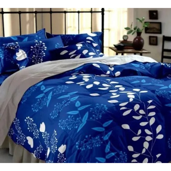 GR-Polycotton Double Bedsheet With Two Pillow Cove...