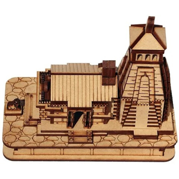GR-Hand Crafted Wooden Mahadev Kedarnath Temple ( L-9cm, B-5cm, H-8cm) [Low Budget Product]