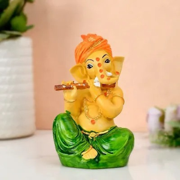 GR-Craftghar Green Ganesha Idol: Harmony in Home Decor [Low Budget Product]