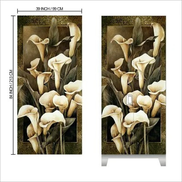 GR-Scary Flower Almirah Stickers: Spookily Chic Home Décor [Low Budget Product]