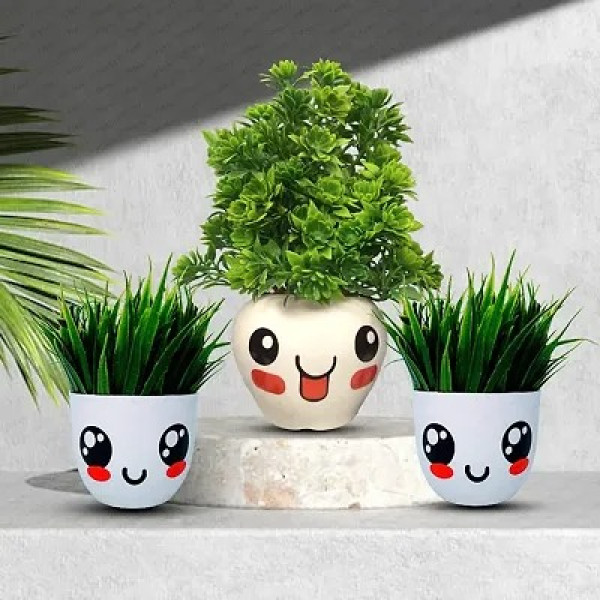 GR-Small Size Studio Artificial Plant Pots For Home Decor Living Room [Low Budget Product]