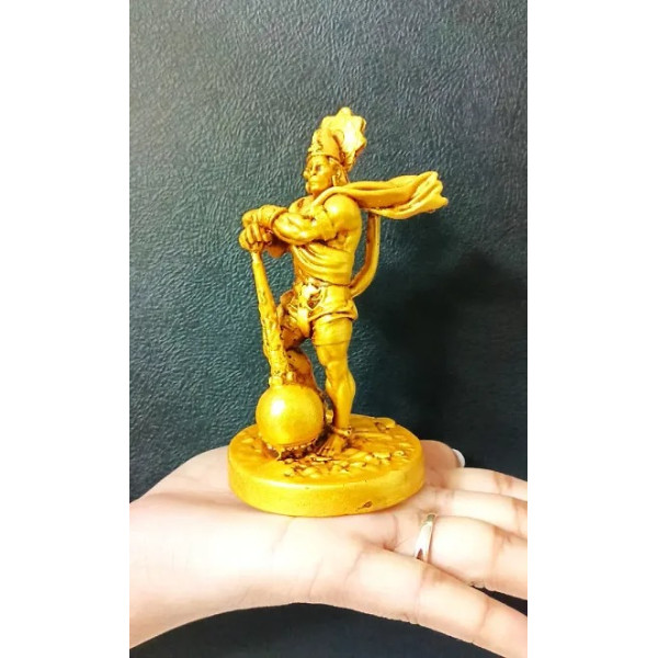 GR-Haridwar Divine Bahubali Hanuman Idol Home Decor Item Statue for Desk 4.5 Inch [Low Budget Product]