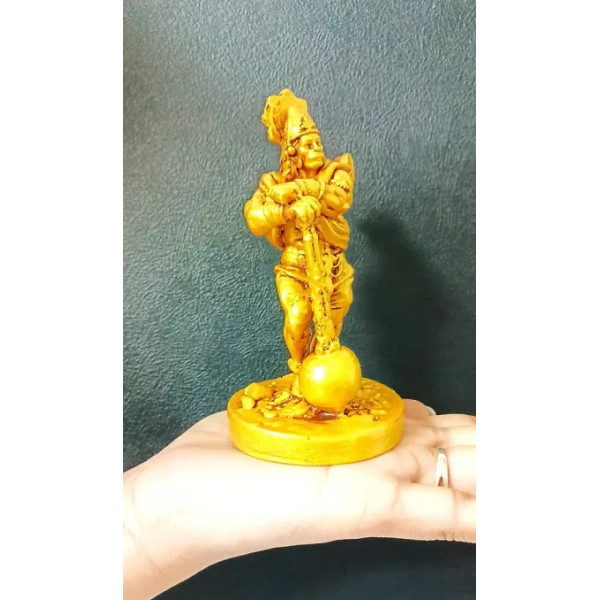 GR-Haridwar Divine Bahubali Hanuman Idol Home Decor Item Statue for Desk 4.5 Inch [Low Budget Product]