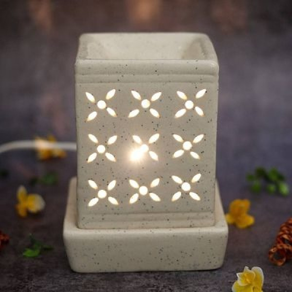 GR-Handicrafts Ancient Square Shape Electric Ceramic Aroma Oil Diffuser [Premium Product]