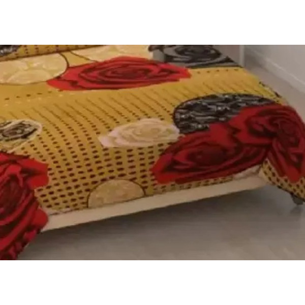 GR-Beautiful Multicolored Printed Polycotton Double Size 1 Bedsheet With 2 Pillow Covers [Low Budget Product]