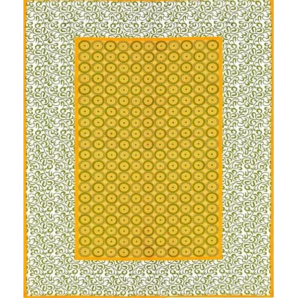 GR-Sunny Comfort: 120 TC Traditional Printed Cotton Double Bedsheet with Pillow Covers [Low Budget Product]