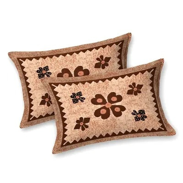 GR-Stylish Glace Cotton Queen Bedding Package: Complete with Pillowcovers [Low Budget Product]