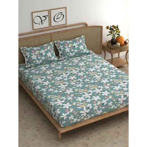 GR-Elegant Queen Size Bedding Set: Glace Cotton Lu...