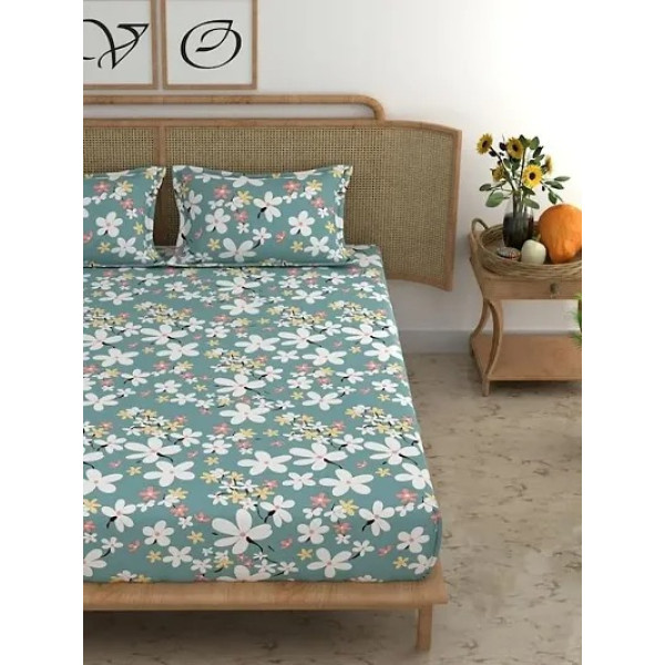 GR-Elegant Queen Size Bedding Set: Glace Cotton Luxury [Low Budget Product]