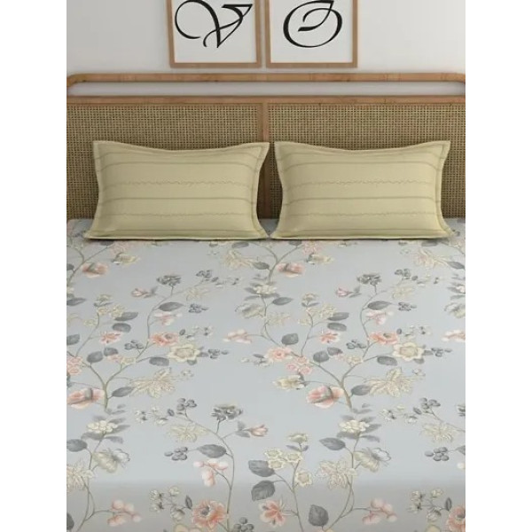 GR-Contemporary Elegance: Glace Cotton Queen Size Bedding Ensemble [Premium Product]