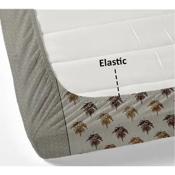 GR-Colorful Comfort: Multicolored Printed Glace Cotton Fitted Bedsheets Set [Low Budget Product]