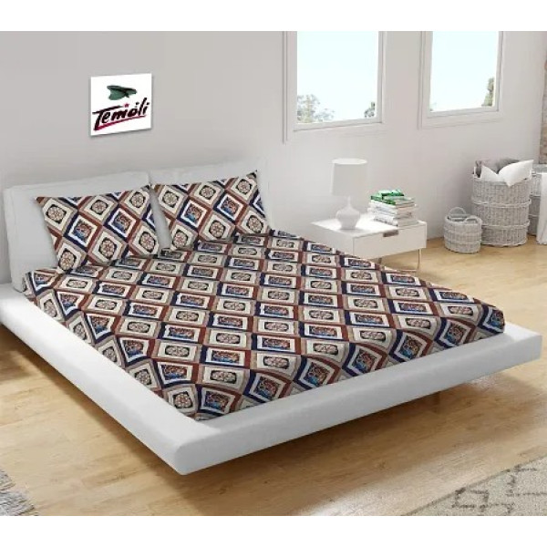 GR-Floral Dream: Cotton Double Bedsheet with Pillow Covers by Leo Creation [Low Budget Product]