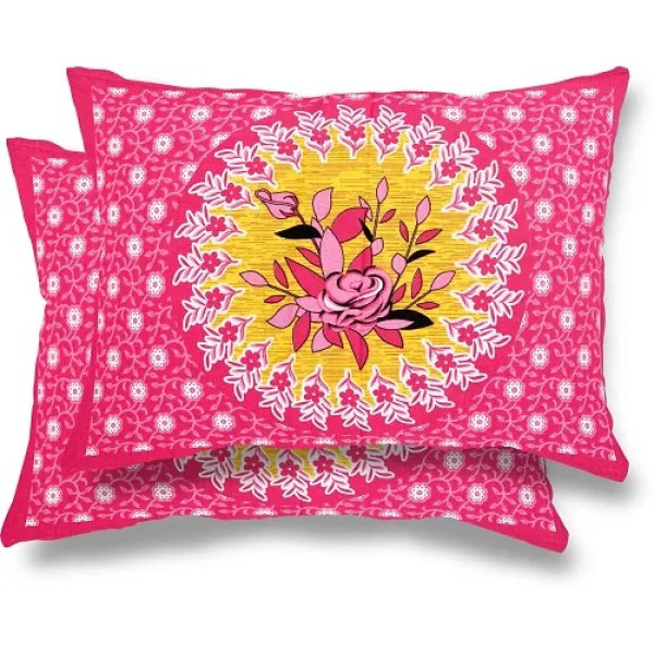 GR-Majestic Charm: Green Peacock Print King Size Bedsheet by JR Print Oxy [Low Budget Product]