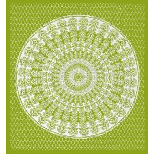 GR-Feathered Finery: King Size Peacock Print Bedsh...