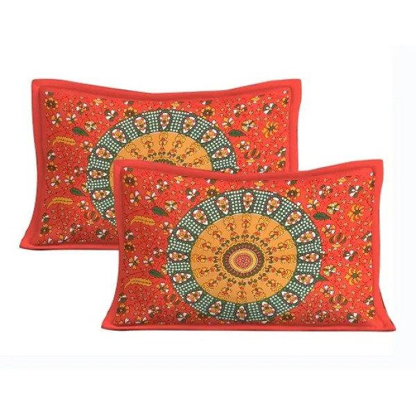 GR-Floral Elegance: Leo Creation Cotton Double Bedsheet Set [Low Budget Product]