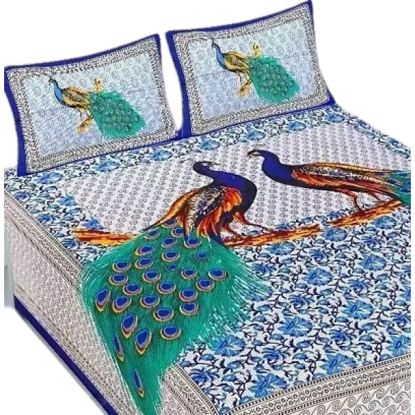 GR-Leo Creation Cotton Double Bedsheet With 2 Pill...