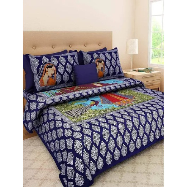 GR-Cotton 120 TC Floral Printed Single Bedsheet [Low Budget Product]