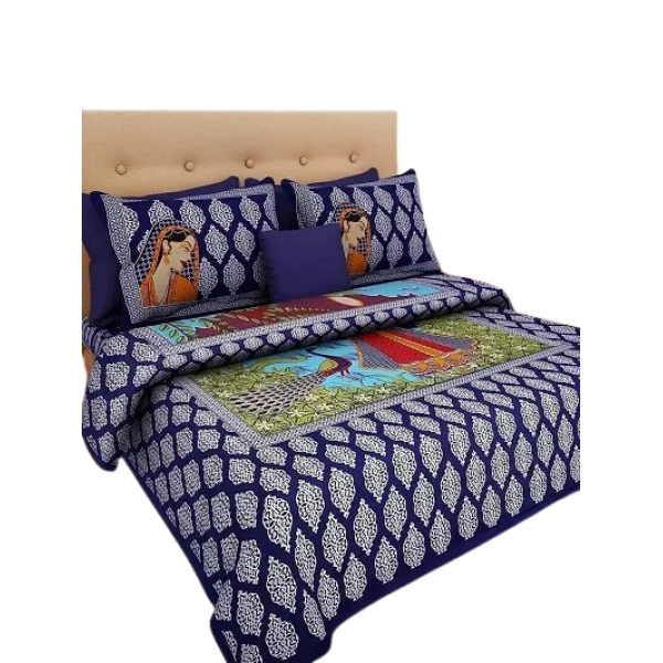 GR-Cotton 120 TC Floral Printed Single Bedsheet [Low Budget Product]