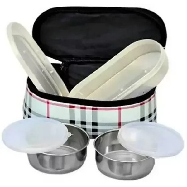 GR-Buy 1 Get 1 FREE: TOPWARE (Jagdam) 3-Compartment Microwave Safe Lunch Box [Low Budget Product]