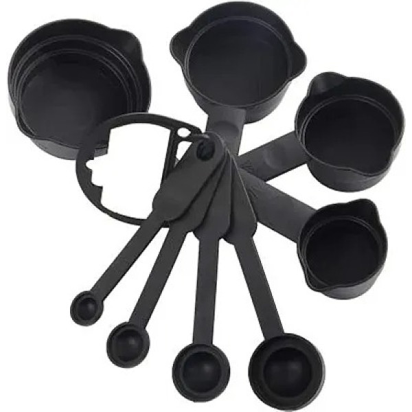GR-Complete Kitchen Measurement Set: 8-Piece Measuring Cups and Spoons Ensemble [Low Budget Product]