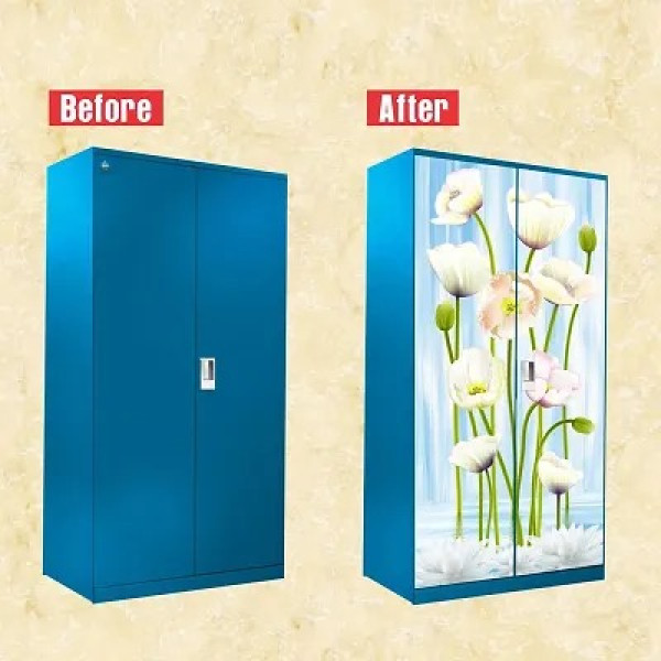 GR-Elegant Floral Almirah Stickers [Low Budget Product]