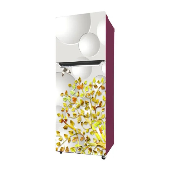 GR-Whimsical White Bubble and Tree Fridge Wall Sticker [Low Budget Product]
