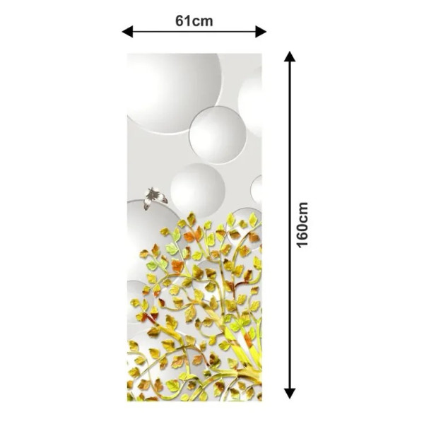 GR-Whimsical White Bubble and Tree Fridge Wall Sticker [Low Budget Product]