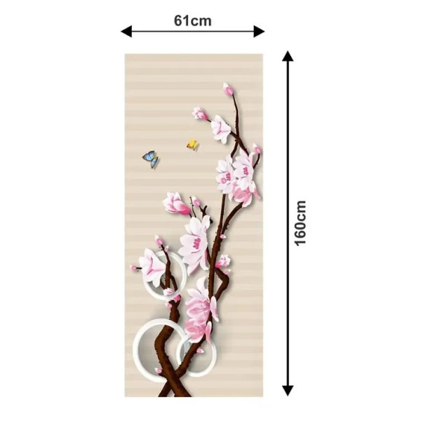 GR-Delicate Bud and Bubble Fridge Wall Sticker [Low Budget Product]