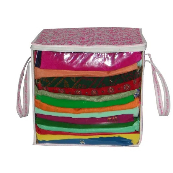 GR-Stylish Printed Storage Bag with Transparent Window [Low Budget Product]