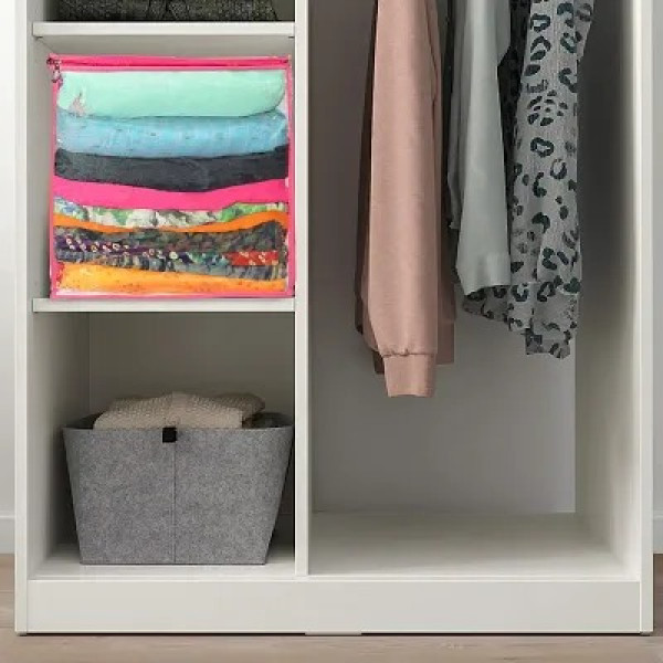 GR-Stylish Printed Storage Bag with Transparent Window [Low Budget Product]