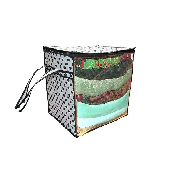 GR-Stylish Printed Storage Bag with Transparent Wi...