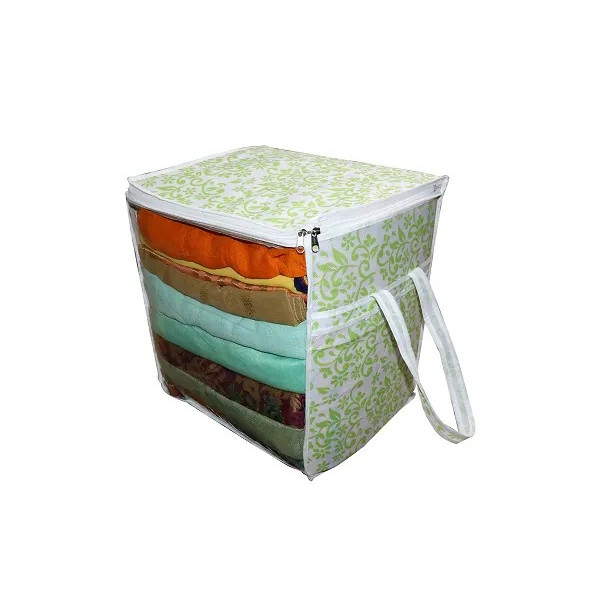 GR-Stylish Printed Storage Bag with Transparent Wi...