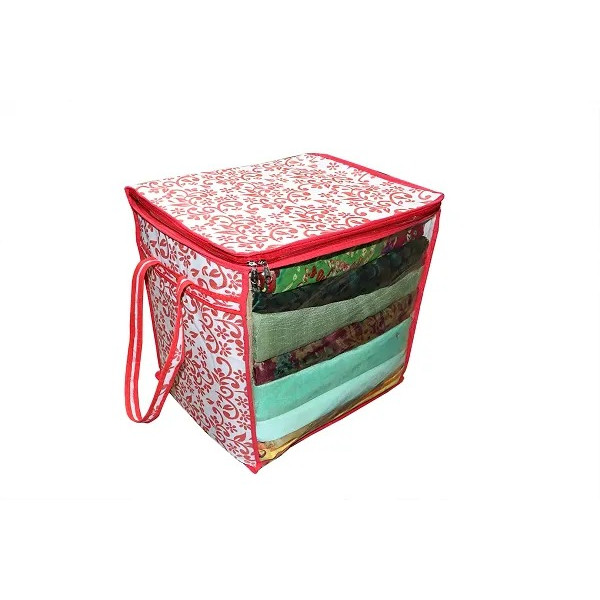 GR-Stylish Printed Storage Bag with Transparent Window [Low Budget Product]