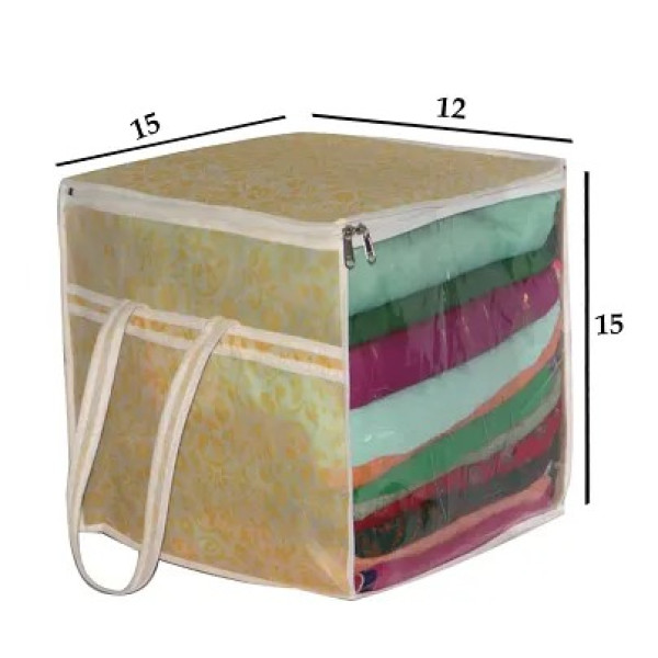 GR-Stylish Printed Storage Bag with Transparent Window [Low Budget Product]
