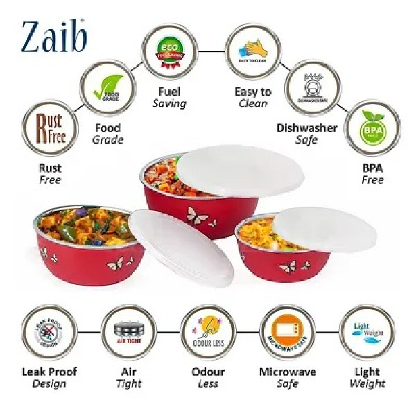 GR-Microwave-Safe Stainless Steel Bowl Set with Lids [Premium Product]