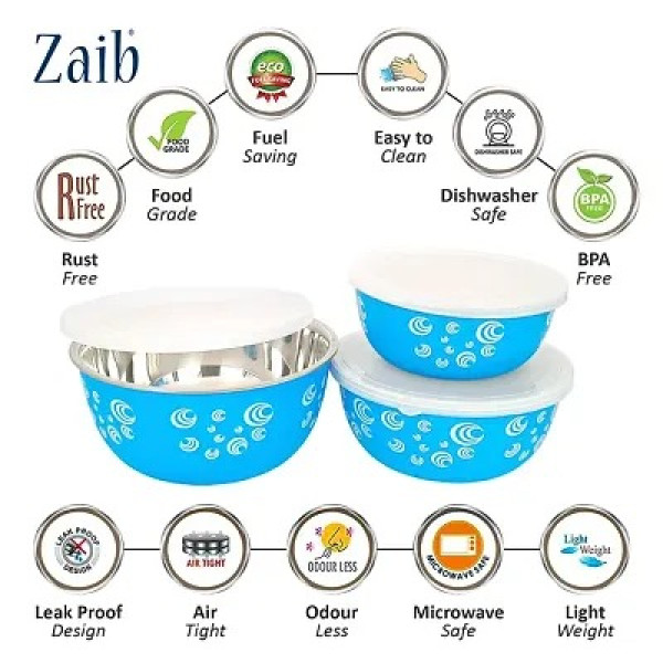 GR-Microwave-Safe Stainless Steel Bowl Set with Lids [Premium Product]