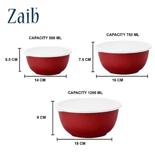 GR-Zaib Stainless Steel Food Storage Container Set [Premium Product]