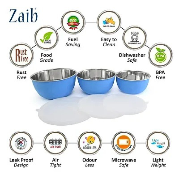 GR-Microwave-Safe Stainless Steel Bowl Set with Lids [Low Budget Product]