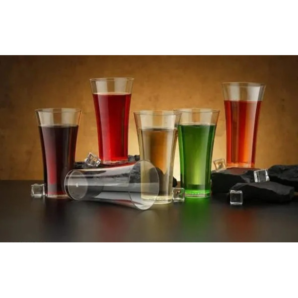 GR-Stylish Plastic Glass Set (6 Pcs) [Low Budget Product]