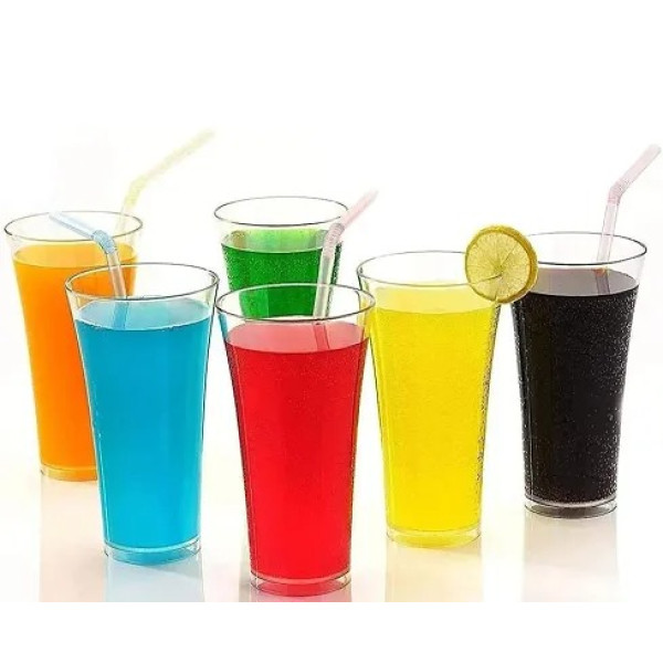 GR-Unbreakable Plastic Glass Set (6 Pcs) [Low Budget Product]