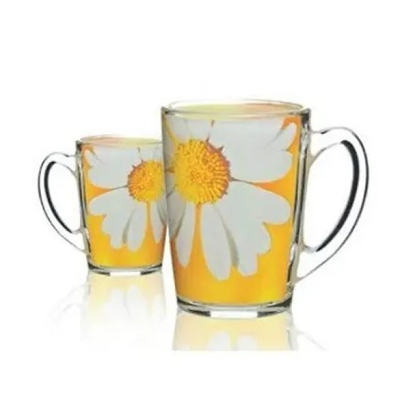 GR-Tempered Glass Morning Mug Set (Set of 6) [Premium Product]